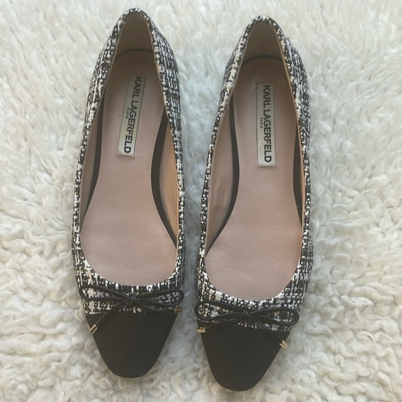 Karl Lagerfeld | tweed ballet flats Size 7 Excellent used condition. - Picture 3 of 11